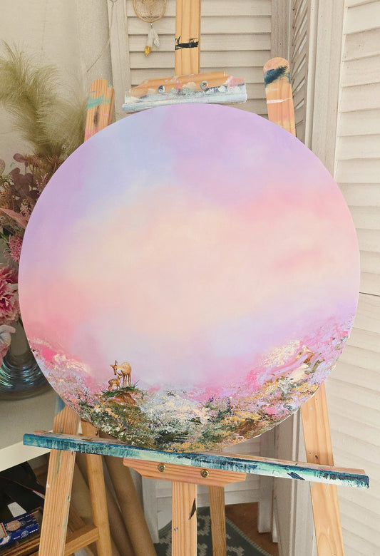 Gentle Rise - 50x50cm round | Original
