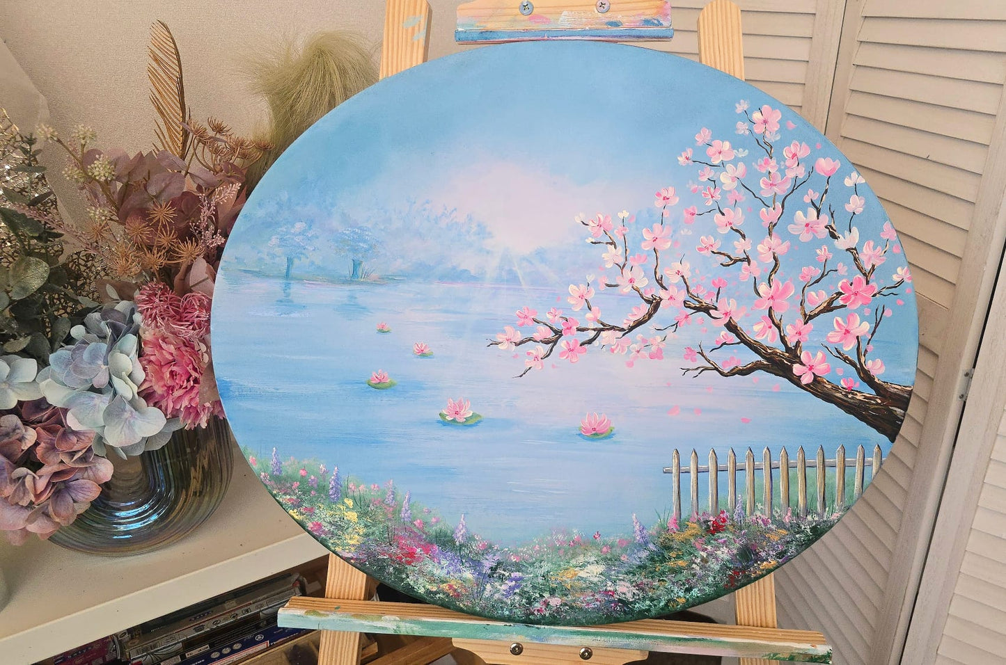 The secret Fence - 50x60cm Oval | 20"x24" | Original