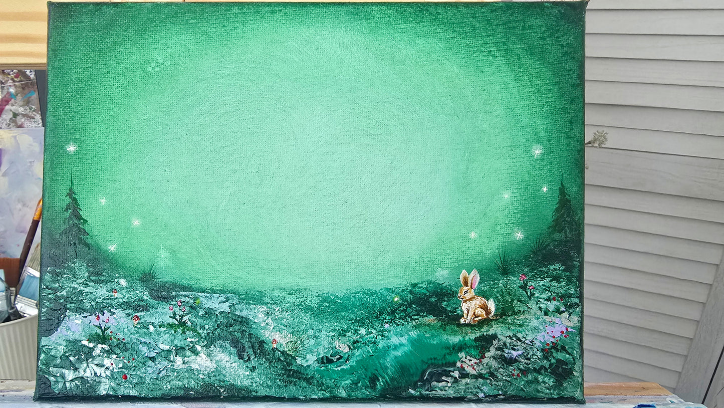 Emerald bloom  - 18x24cm | Original