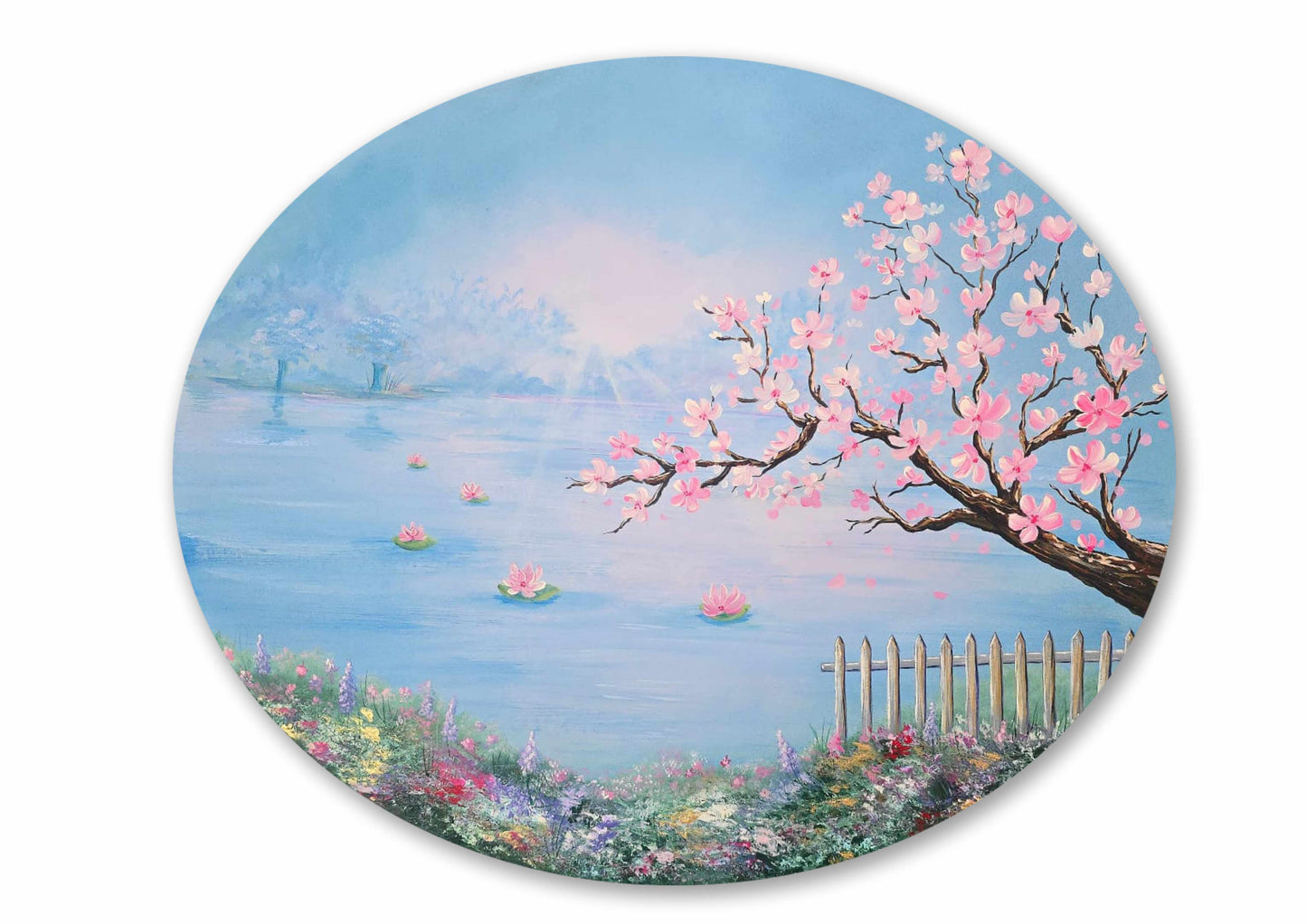 The secret Fence - 50x60cm Oval | 20"x24" | Original